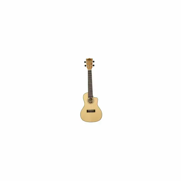 KALA KA-SSTU-SMC-C - Solid Spruce Spalted Maple Travel Concert Ukulele, with EQ