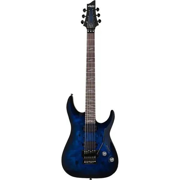 Электрогитара Schecter Omen Elite-6 Floyd Rose See-Thru Blue Burst