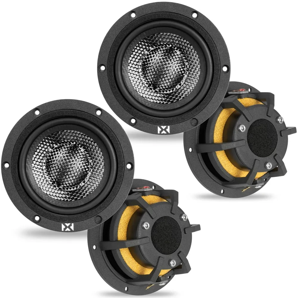 (2-Pairs) NVX XQS3 200W 3.5" X-Series Midrange Car Speakers