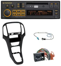 Автомагнитола для Opel Astra J Pioneer DAB, USB, Bluetooth, MP3, перламутровый чёрный