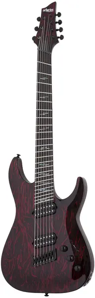 Электрогитара Schecter C-7 Multiscale Silver Mountain Blood Moon