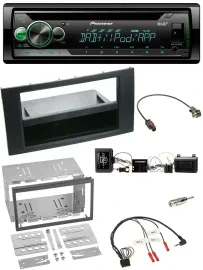 Автомагнитола Pioneer USB MP3 DAB CD, совместимая с кнопками на руле, для Ford Kuga 2008–2012, черная