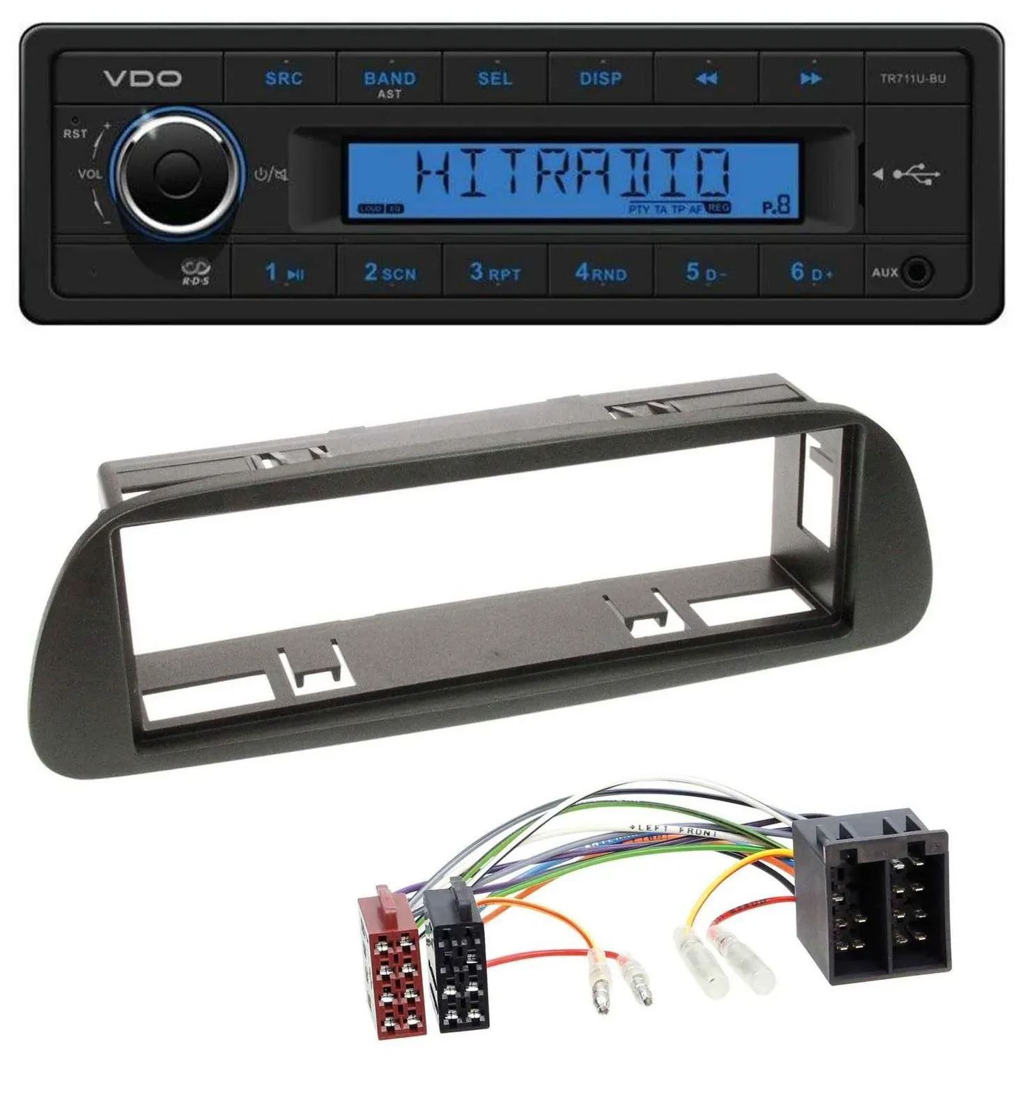 Автомагнитола для Mercedes Sprinter VDO 1-DIN, USB, AUX, MP3
