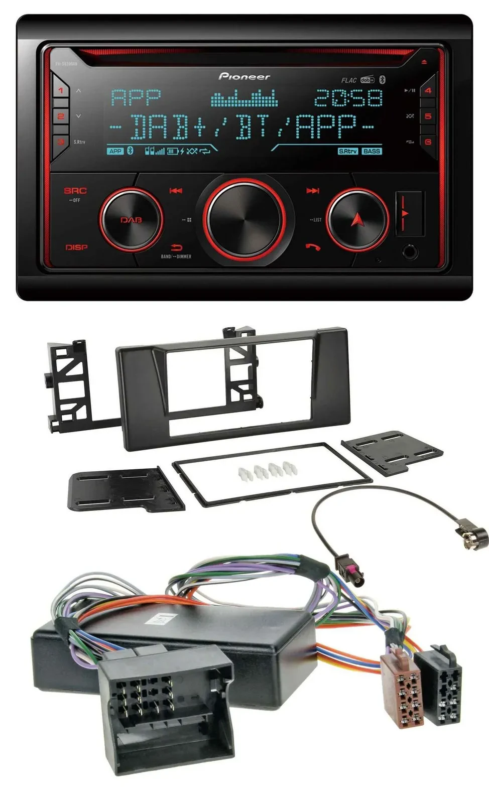 Автомагнитола для BMW 5 E39/X5 E53 Pioneer 2-DIN DAB Bluetooth USB CD