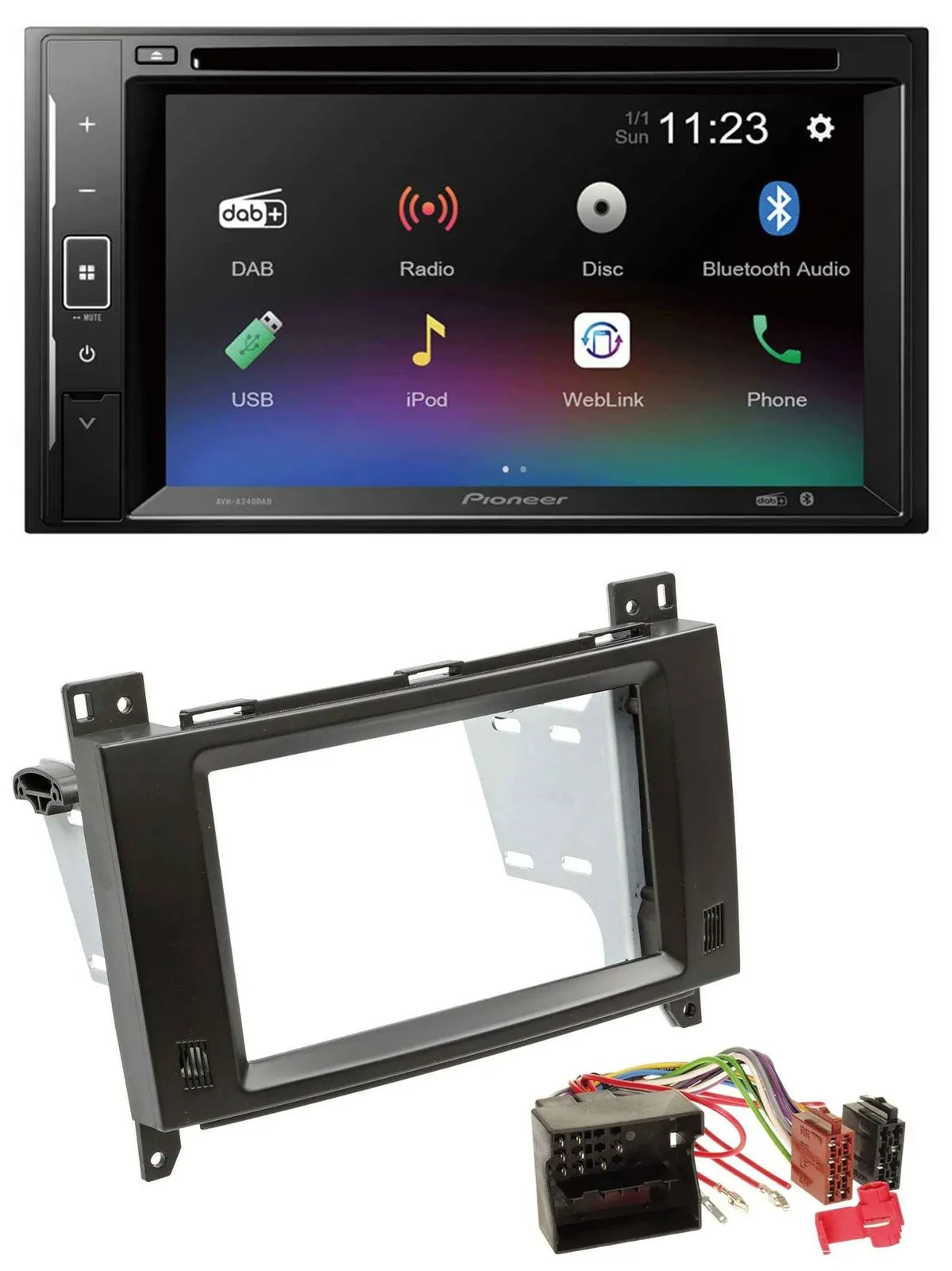 Pioneer Bluetooth MP3 USB 2DIN DAB DVD Autoradio für Mercedes B- A-Klasse 04-12