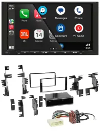 Автомагнитола JBL 2 DIN, MP3, DAB, Bluetooth, USB для Nissan Cube (с 2009) и Frontier (с 2013)