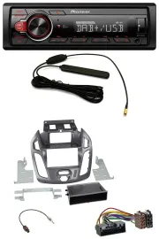 Pioneer MP3 DAB 1DIN AUX USB Autoradio für Ford Transit Connect 12-18 Display Pe