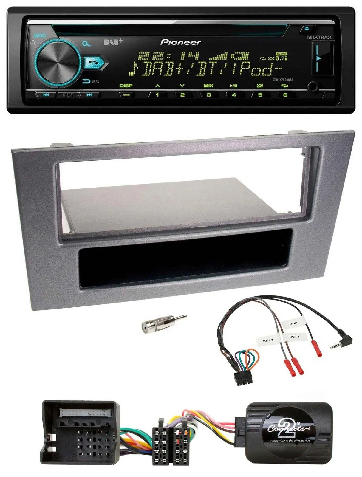 Автомагнитола для Ford Mondeo 2004–2007 Pioneer DAB, CD, USB, Bluetooth, антрацит