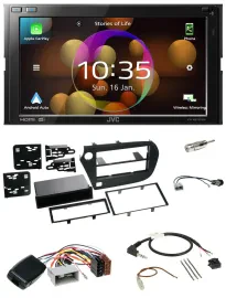JVC DAB Lenkrad 2DIN Bluetooth USB Autoradio für Honda Insight ZE2 2009-2013