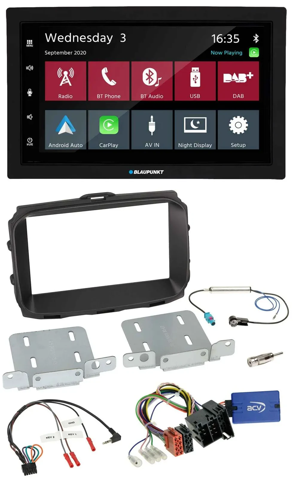 Автомагнитола Blaupunkt 2DIN USB, Bluetooth, DAB для Alfa Romeo Giulietta (2013)