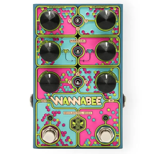 Педаль эффектов для электрогитары Beetronics Wannabee "Beelateral Buzz" Overdrive Effects Pedal