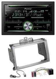 Pioneer Bluetooth MP3 DAB 2DIN USB CD Autoradio für Hyundai i20 2009-2012 silber