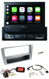 Автомагнитола Pioneer DVD Bluetooth DAB USB, совместима с управлением на руле, для Honda Civic 2001–2003, серебристая