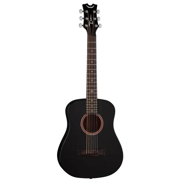 Акустическая гитара Dean Flight Mahogany Travel BKS Black Satin Acoustic Guitar w/Bag