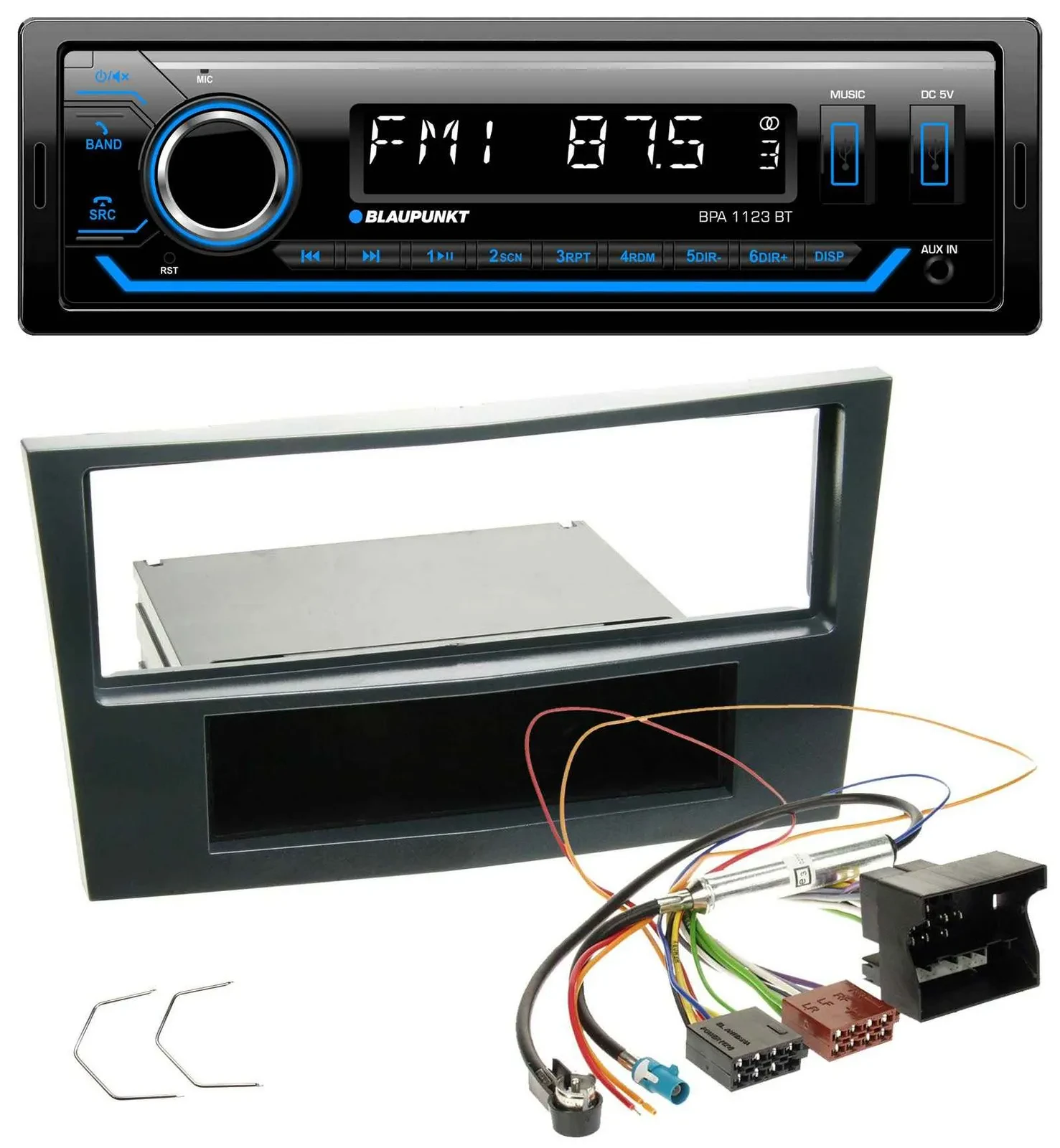 Blaupunkt MP3 Bluetooth USB AUX Autoradio für Opel Corsa D ab 2005 Stealth Schwa