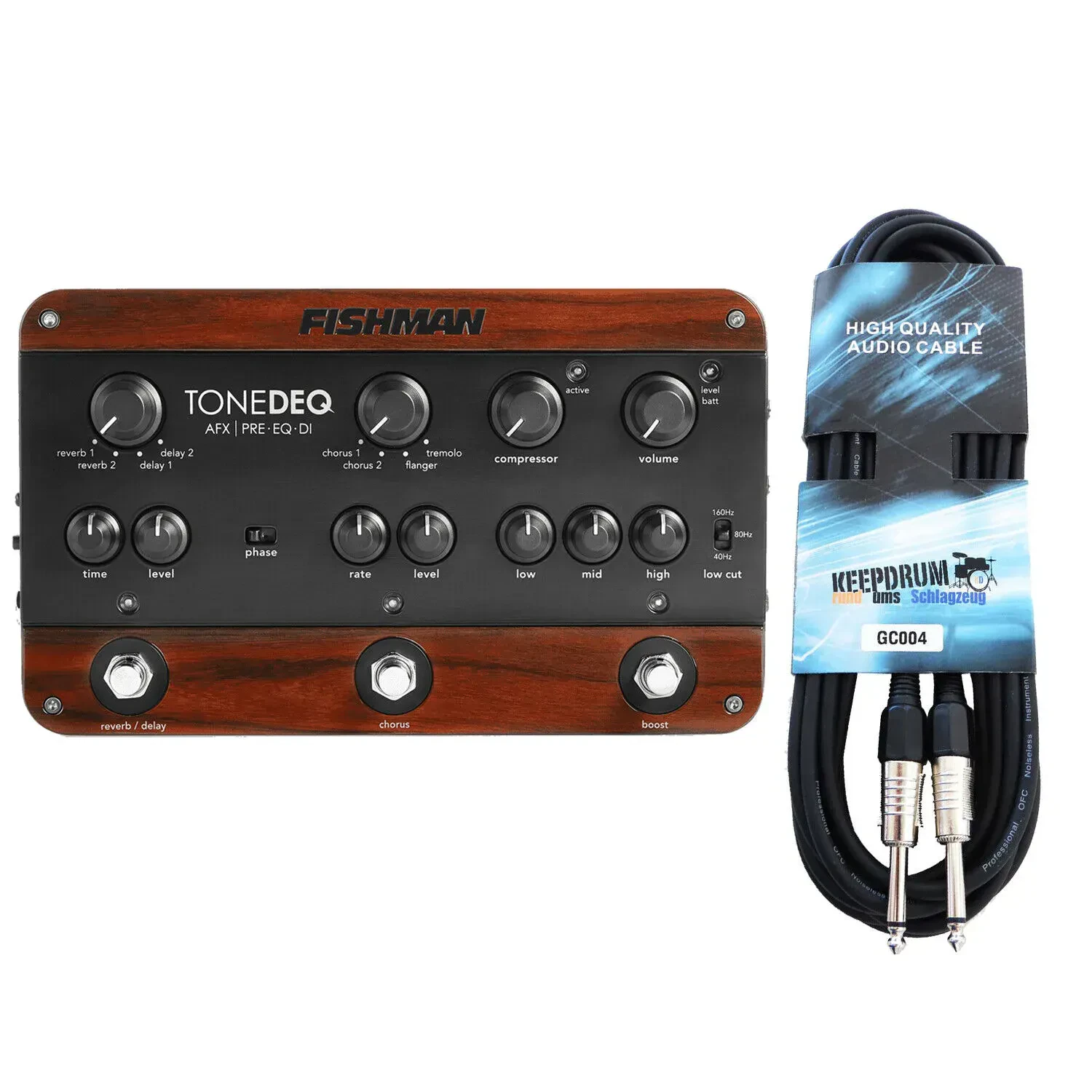 Предусилитель для гитары Fishman Tone DEQ AFX с кабелем