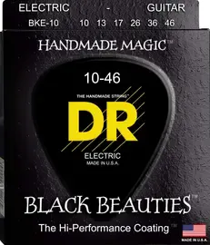 Струны для электрогитары DR Strings BKE 10 Black Beauties 10-46