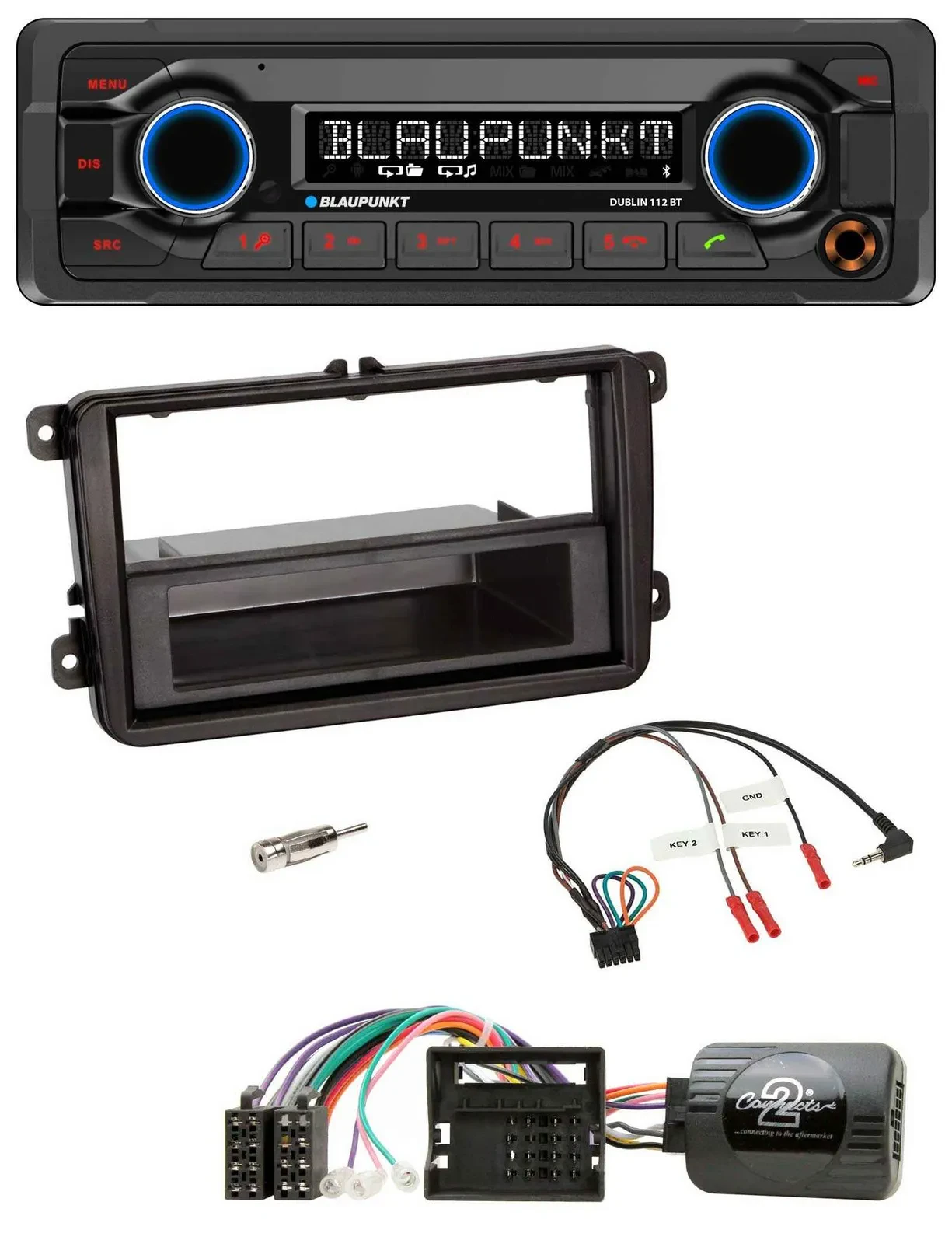 Blaupunkt MP3 Bluetooth USB Lenkrad Autoradio für Skoda Fabia 5J 2007-2014