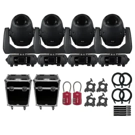 JMAZ Lighting JZ3027 Attco Spot 250Z DMX LED Moving Head Light Fixtures 4 Pack