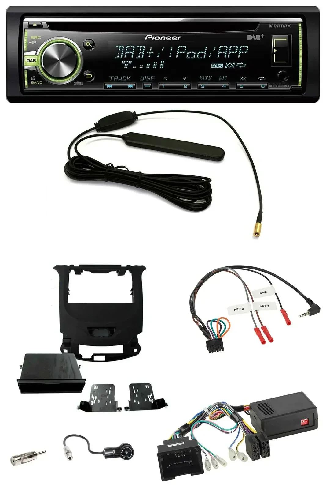 Автомагнитола для Chevrolet Cruze (с 2016) Pioneer CD/USB/MP3, DAB, поддержка управления с руля, цвет черный (piano black)