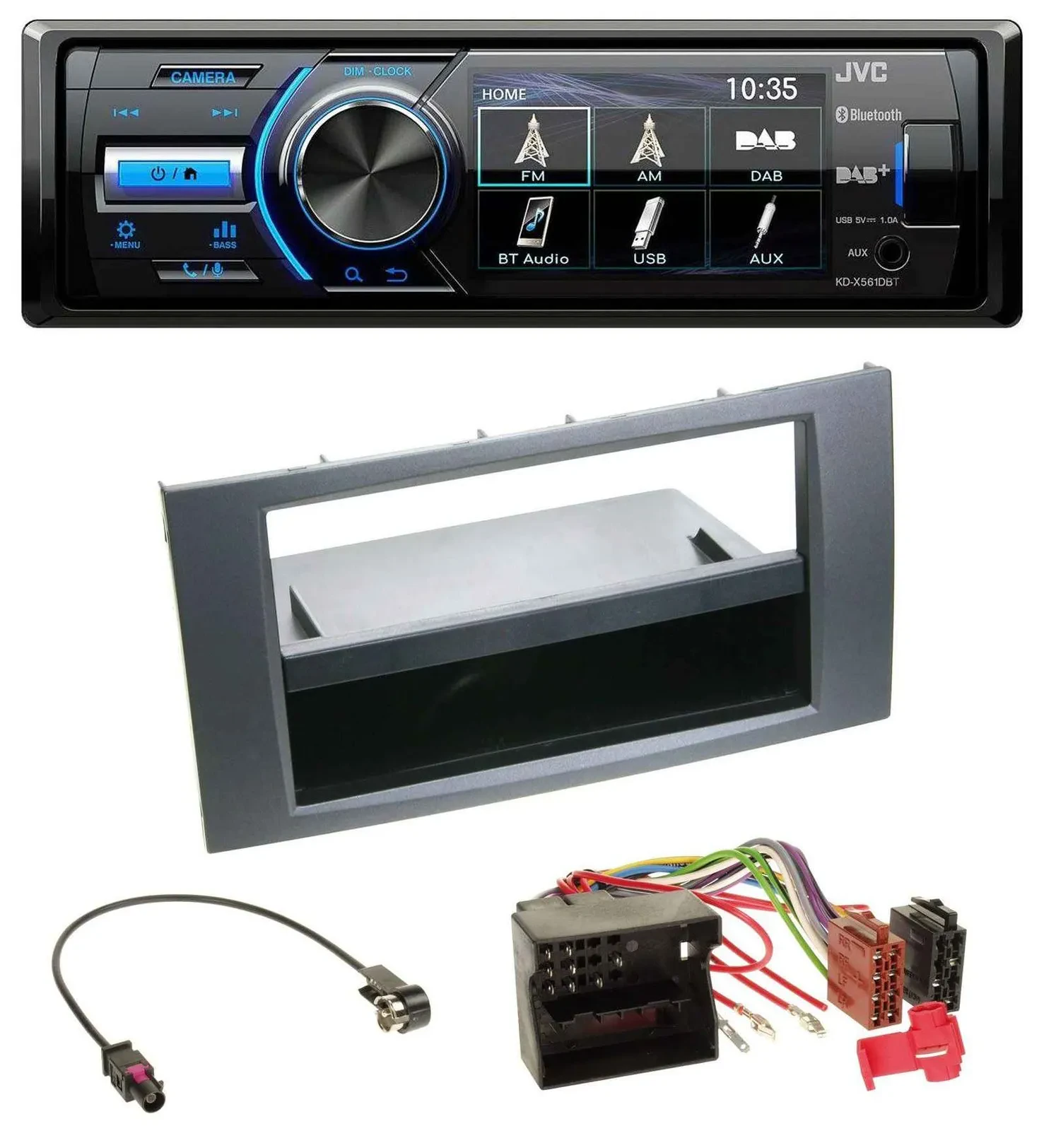 JVC Bluetooth MP3 USB DAB Autoradio für Ford Fusion Kuga Transit 05-12 anthrazit