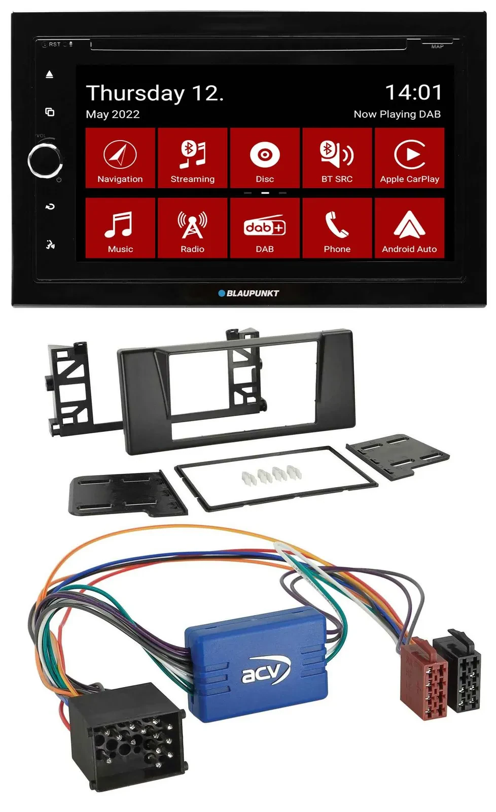 Blaupunkt MP3 DVD Bluetooth DAB 2DIN USB Autoradio für BMW X5 E53 5er E39 Rundpi