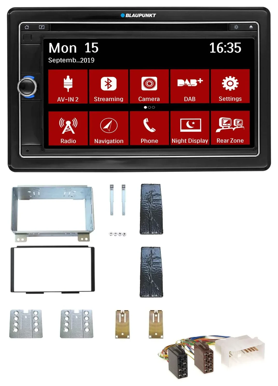 Blaupunkt Bluetooth DAB 2DIN USB DVD MP3 Autoradio für Kia Carnival II VQ 06-11