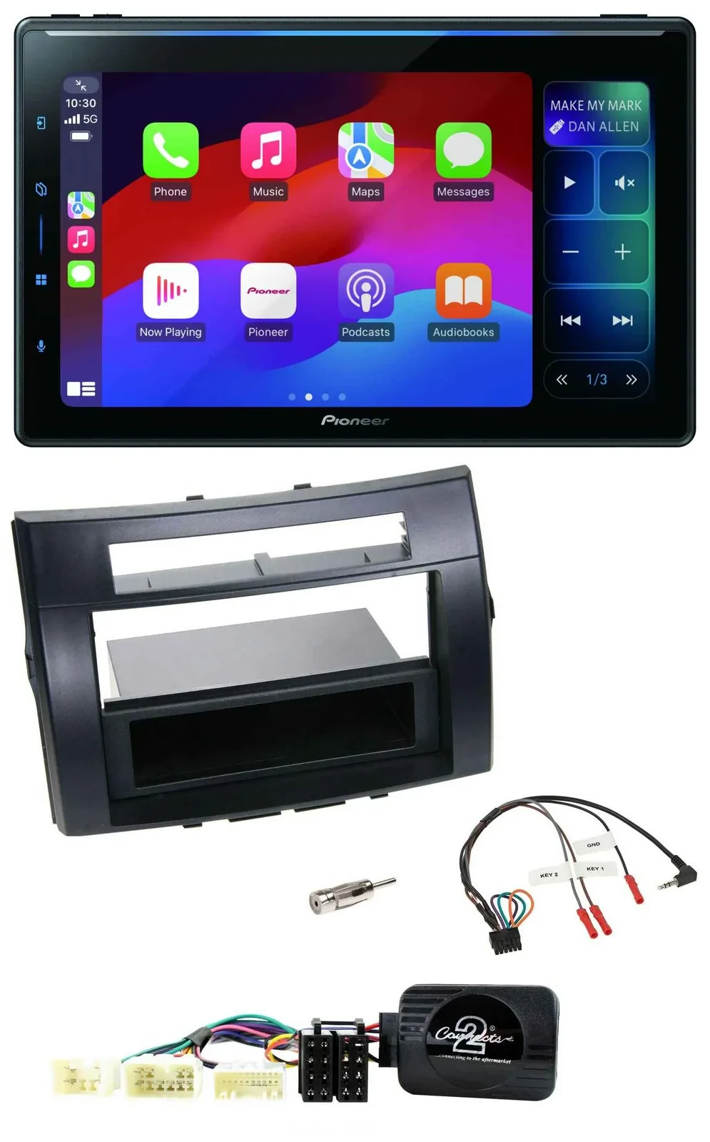 Pioneer Bluetooth DAB Lenkrad USB Autoradio für Toyota Corolla Verso 04-07 schwa