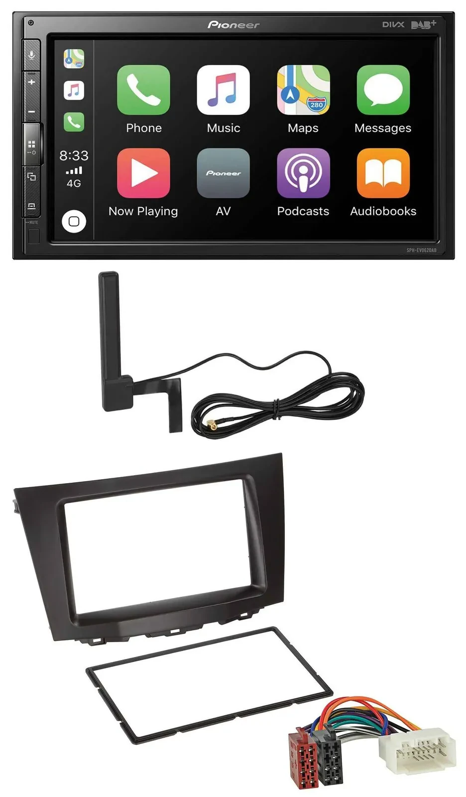 Автомагнитола для Suzuki Kizashi Pioneer 2-DIN, Bluetooth, DAB, USB, MP3