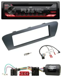 JVC CD DAB USB Bluetooth Lenkrad Autoradio für Renault Grand Scenic ISO ab 2009