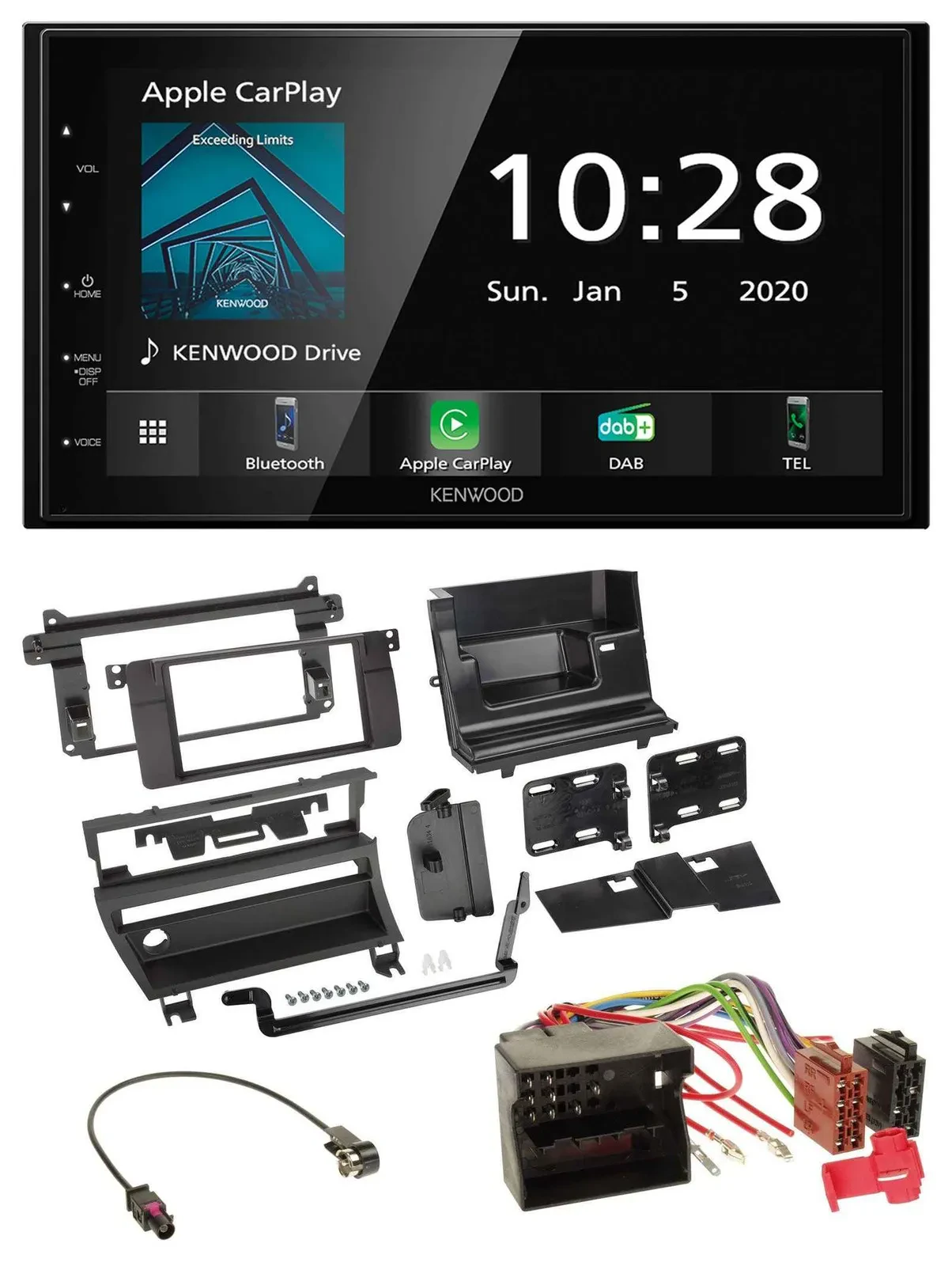 Kenwood Bluetooth MP3 DAB USB 2DIN Autoradio für BMW 3-er E46 2002-2006 1 Schalt