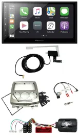 Pioneer USB Lenkrad 2DIN Bluetooth DAB Autoradio für Mazda 5 CR 2005-2010 silber