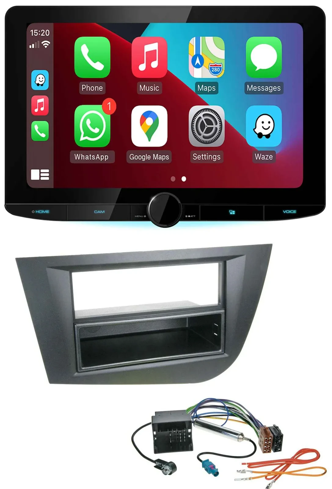 Kenwood MP3 USB DAB Bluetooth Autoradio für Seat Leon (ab 05) - schwarz