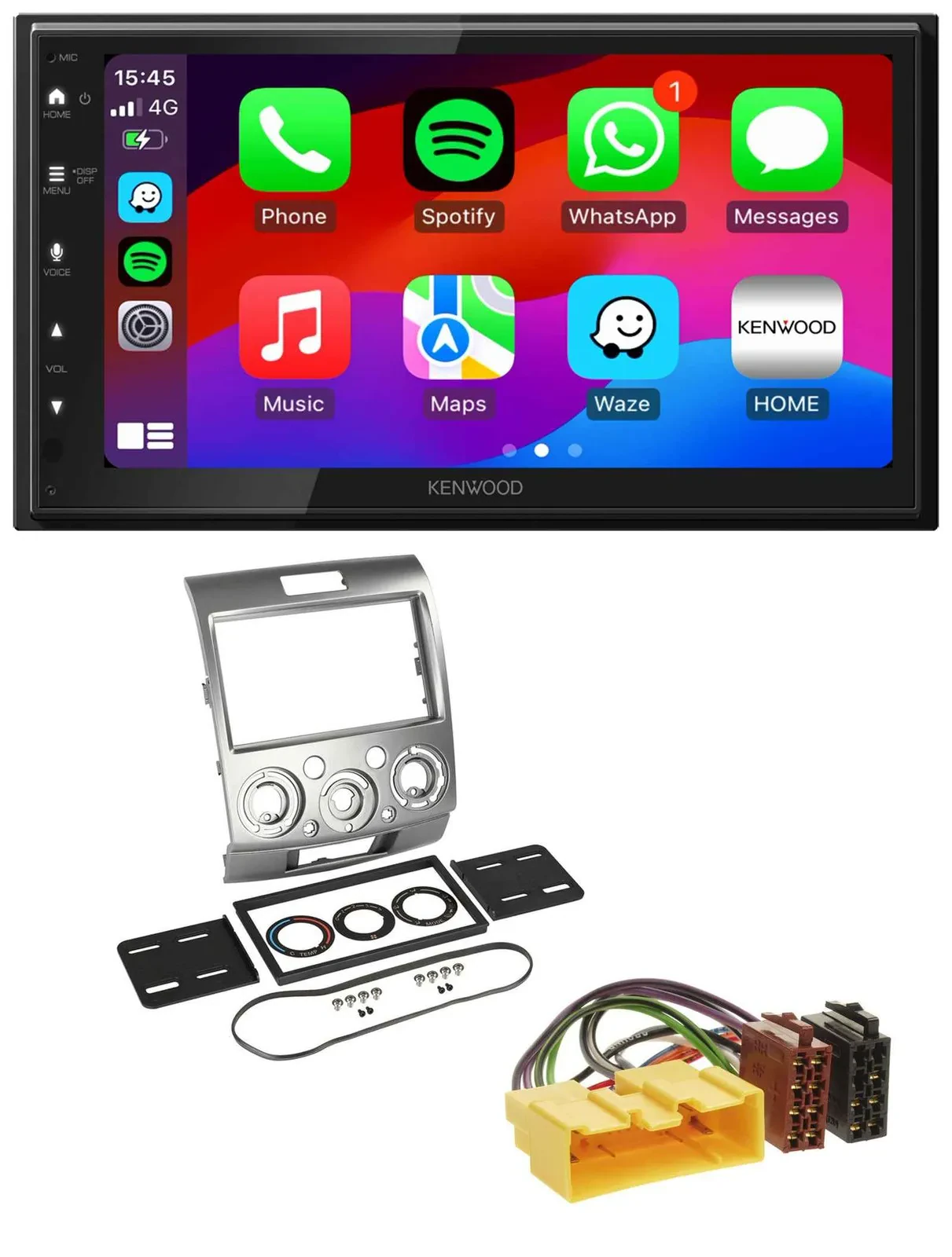 Автомагнитола для Ford Ranger (2007–2011) Kenwood 2DIN, MP3, USB, DAB, Bluetooth