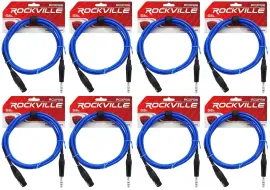 Коммутационный кабель Rockville RCXFB6BL Blue 1.8 м (8 штук)