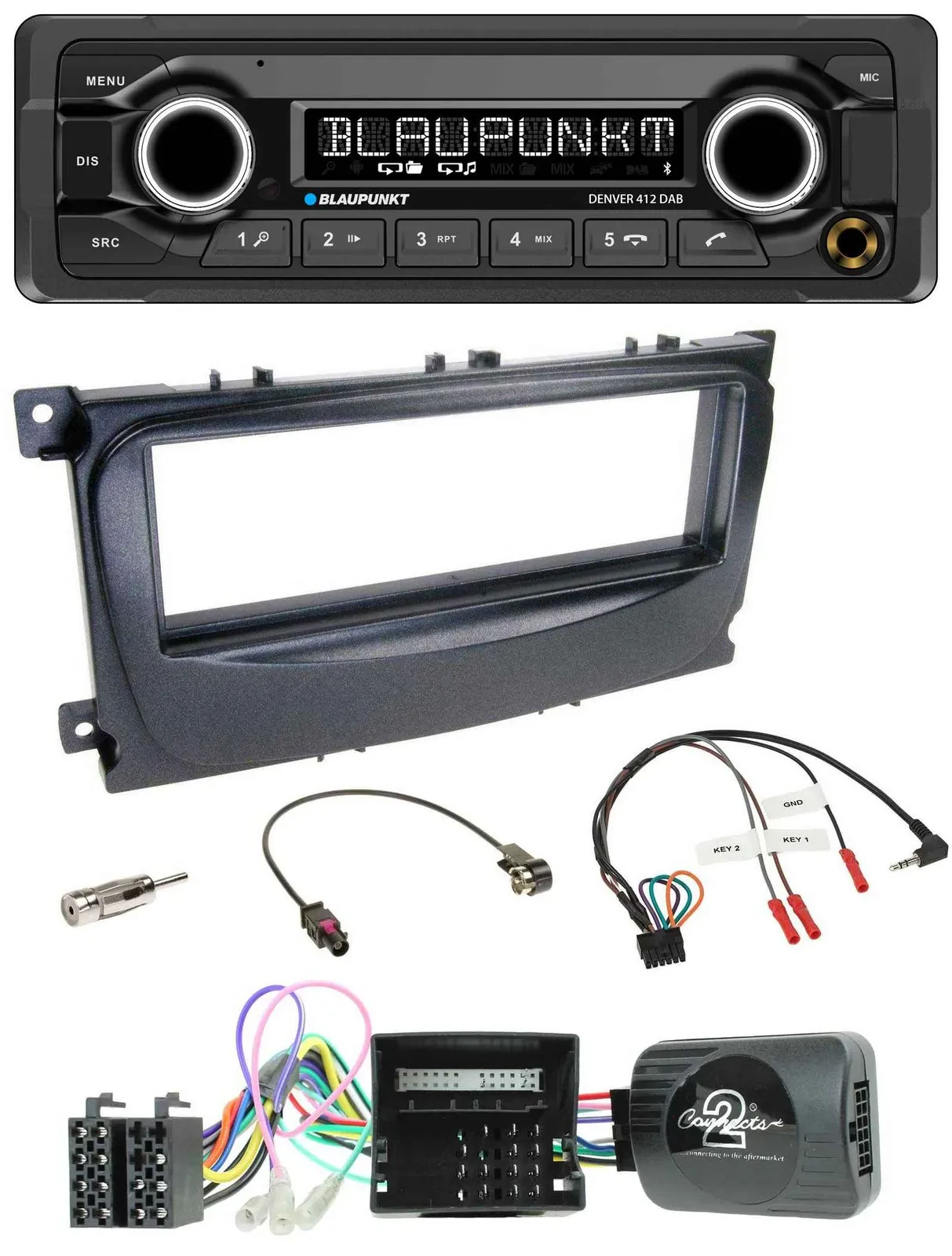 Blaupunkt Bluetooth DAB Lenkrad USB Autoradio für Ford Mondeo S-Max 2007-14 Can-