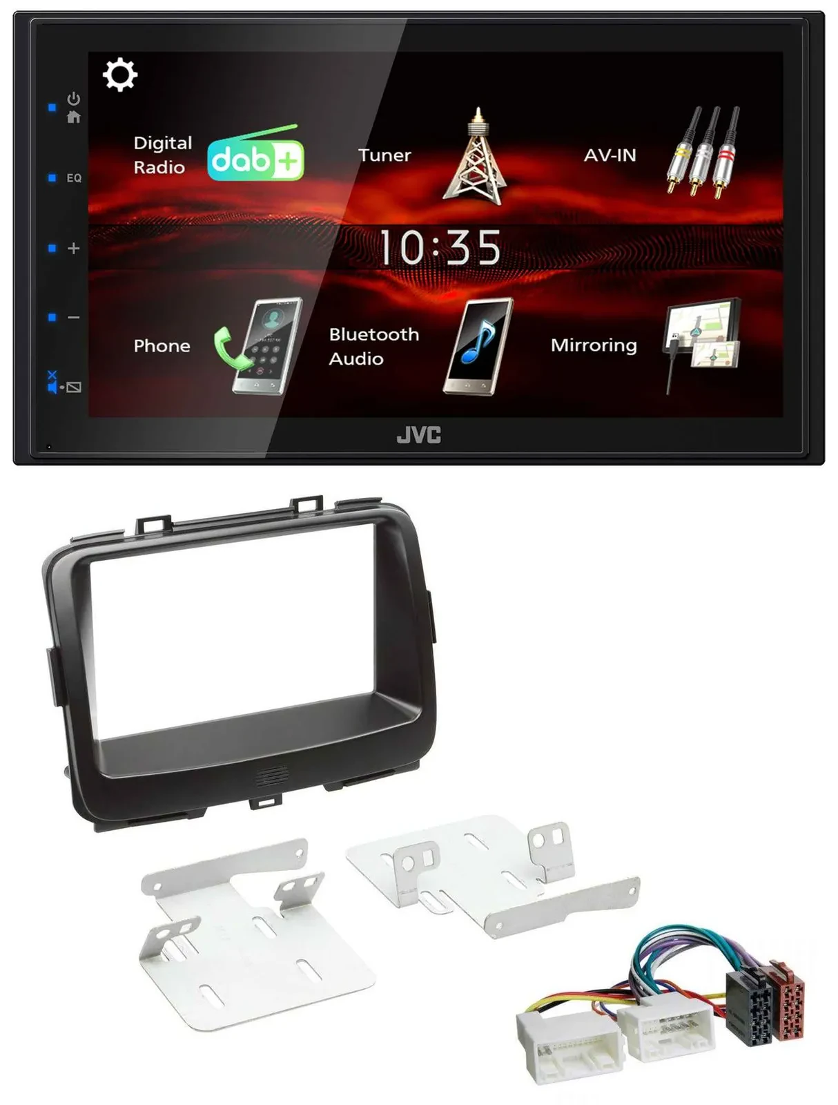 JVC USB Bluetooth MP3 DAB 2DIN Autoradio für Kia Carens 4 RP ab 2013