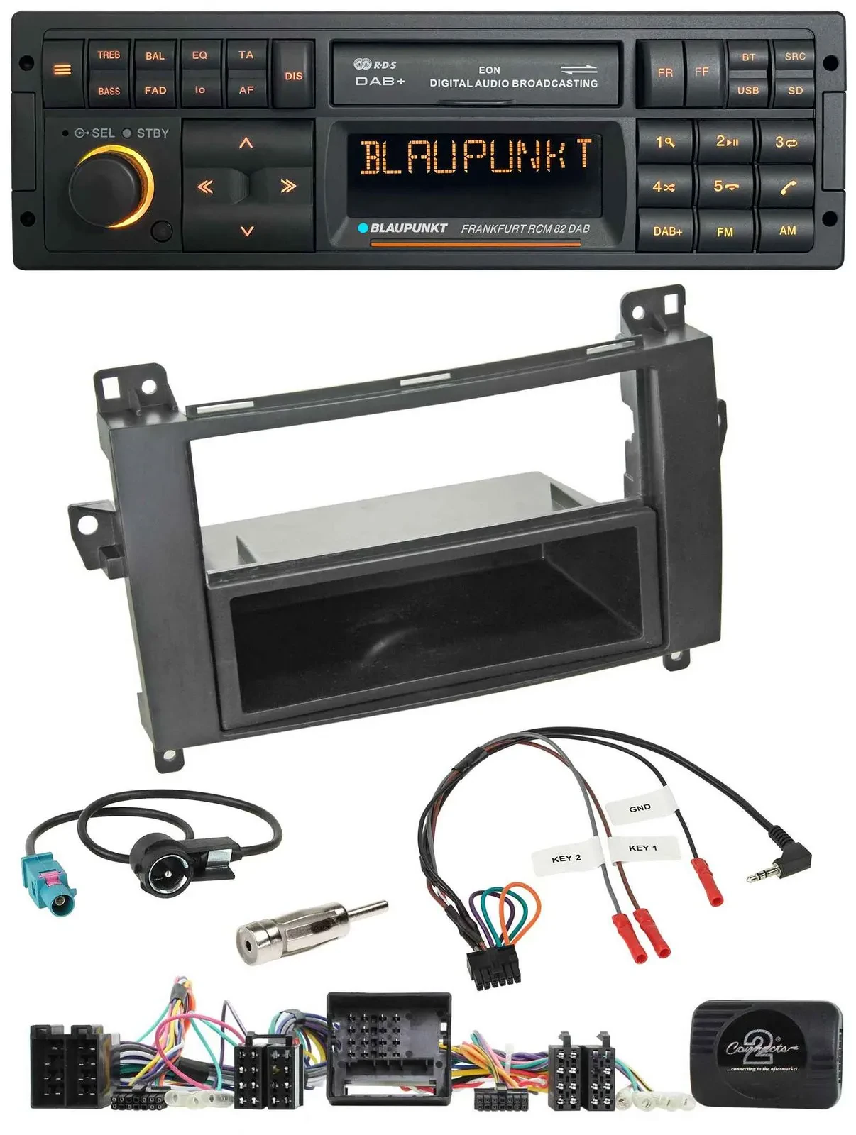 Blaupunkt USB DAB SD Lenkrad Bluetooth Autoradio für Mercedes Vito Viano W639 Au
