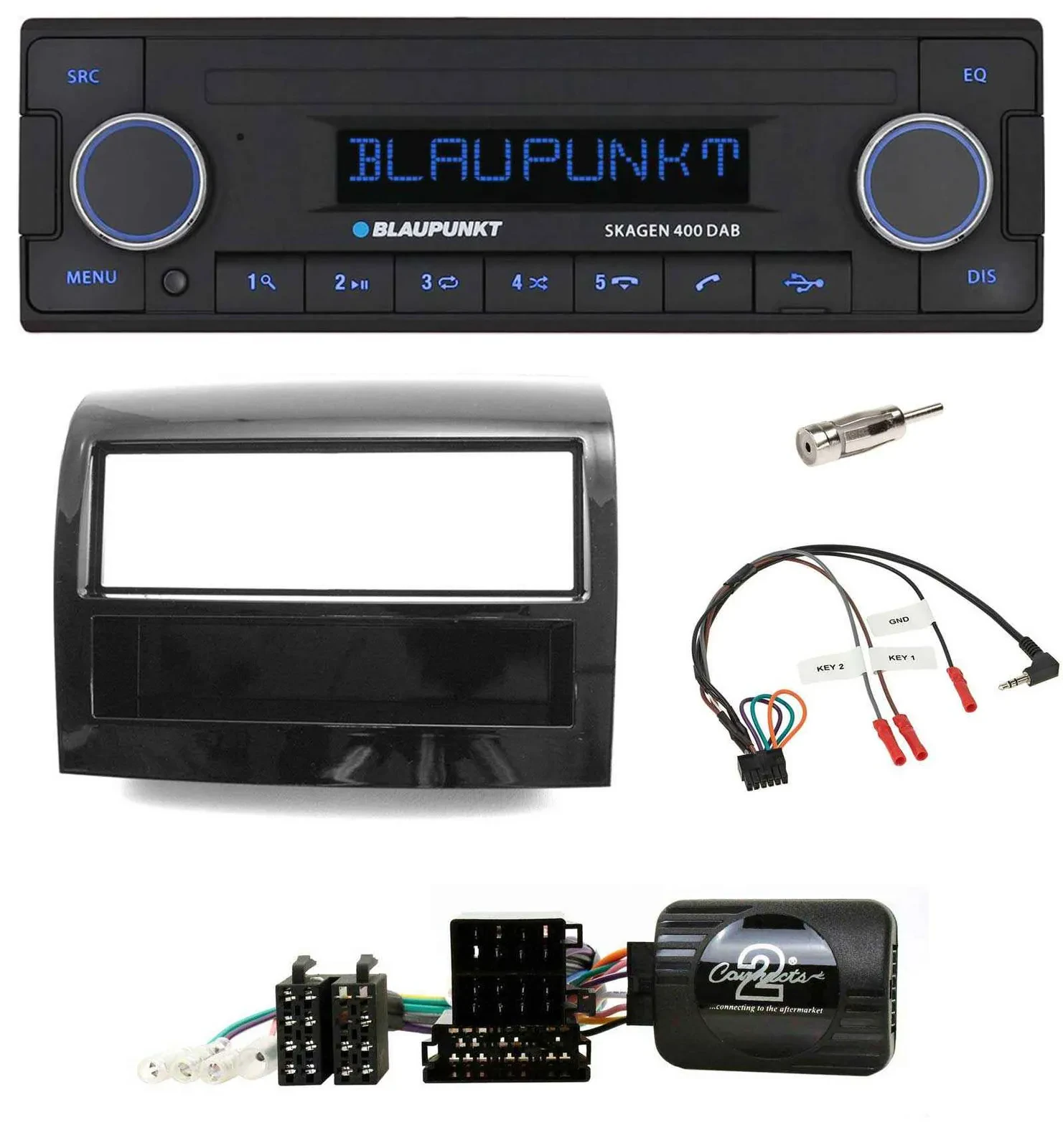 Blaupunkt DAB USB Bluetooth Lenkrad Autoradio für Fiat Ducato 2012-2015 Piano