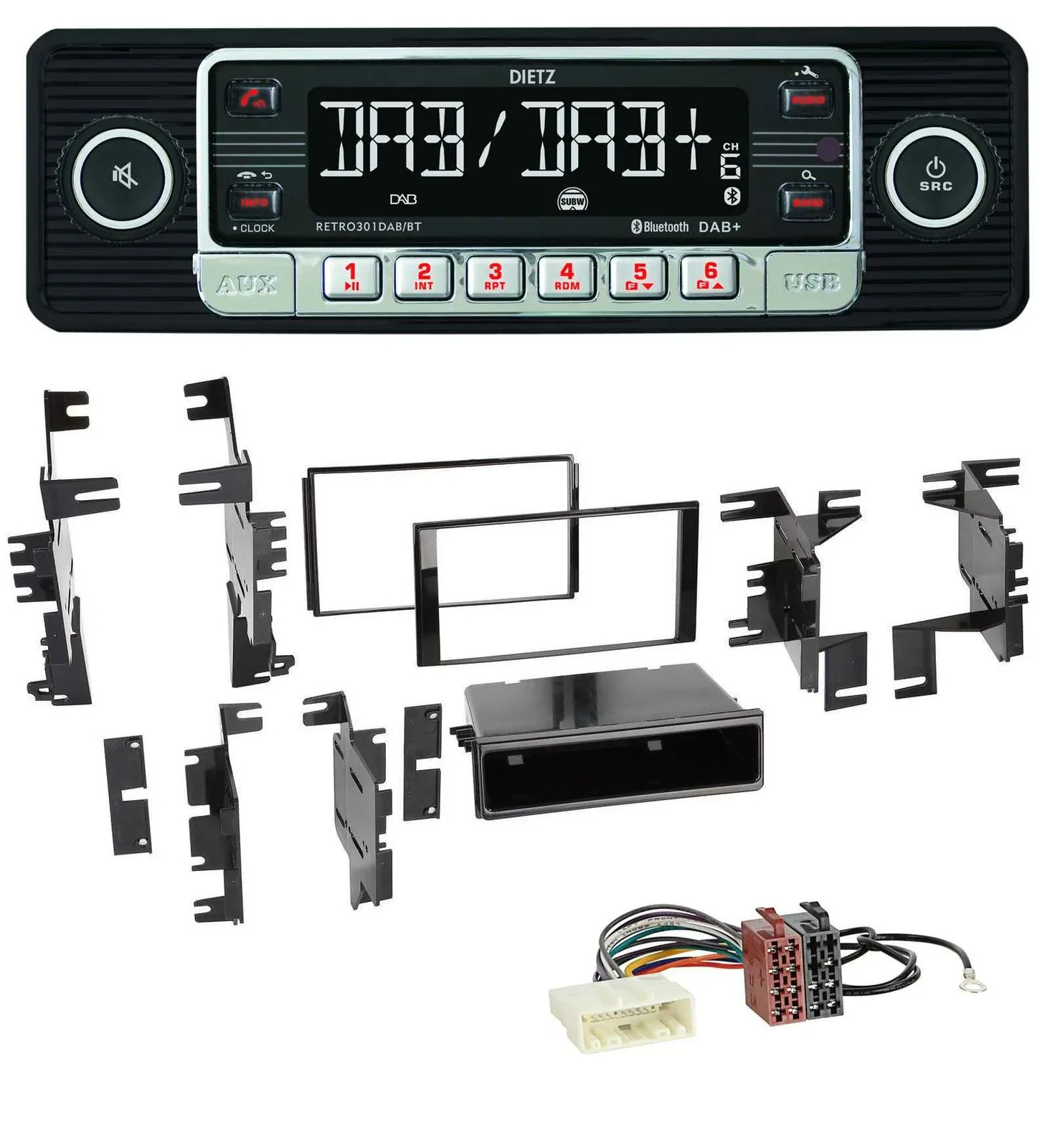 Автомагнитола Dietz USB DAB MP3 Bluetooth для Nissan Cube (с 2009), Frontier (с 2013), Juke
