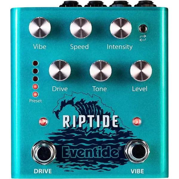 Педаль эффектов лдя электрогитары Eventide Riptide Overdrive & Uni-Vibe Combo Effects Pedal Turquoise