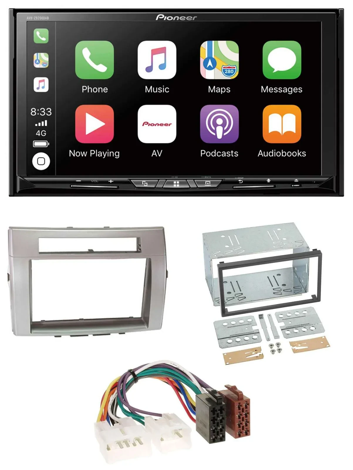 Pioneer 2DIN MP3 USB DAB DVD Bluetooth Autoradio für Toyota Corolla Verso 04-09