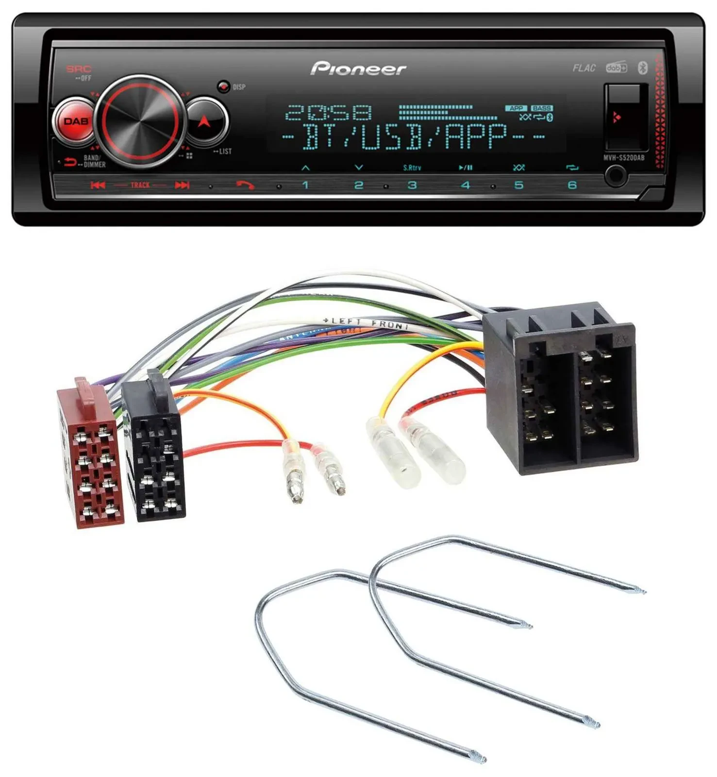 Автомагнитола Pioneer Bluetooth USB MP3 DAB для Seat Toledo 1 (1991–1999), Ibiza 1