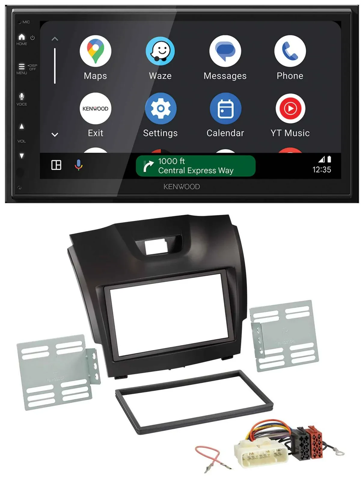 Kenwood DAB Bluetooth USB MP3 2DIN Autoradio für Isuzu D-Max ab 2012 dunkelgrau