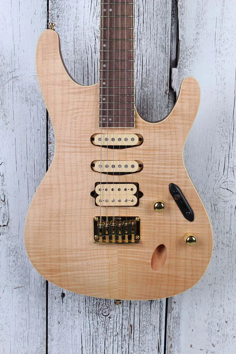 Ibanez Standard SEW761FM Electric Guitar Flame Maple Top Natural Flat Finish