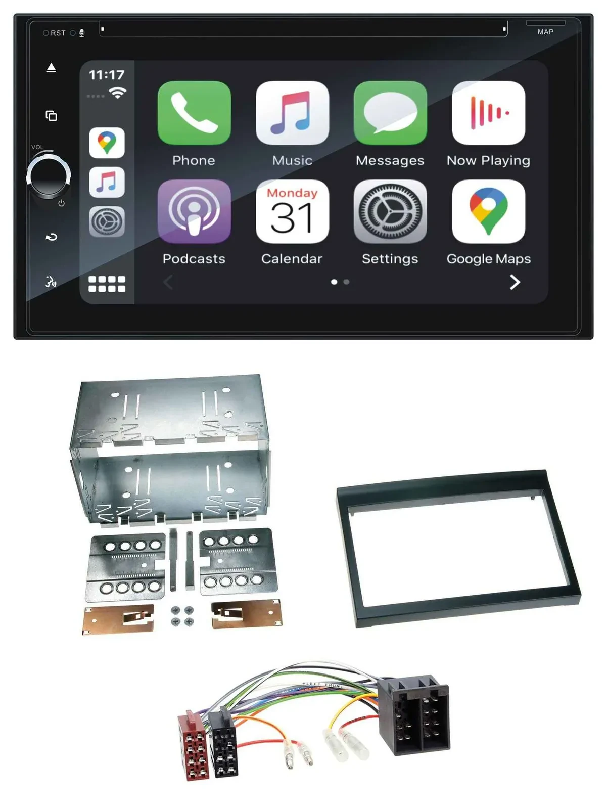 Blaupunkt 2DIN Bluetooth DAB USB DVD MP3 Autoradio für Porsche 911, 996 (97-06)