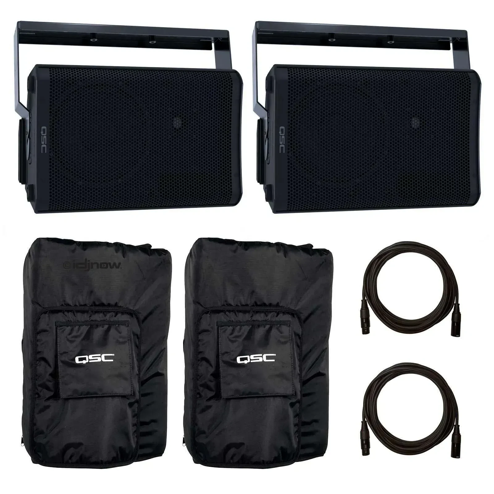 Активная акустическая система для PA/DJ QSC CP12 12" с монтажными yoke-кронштейнами и чехлами