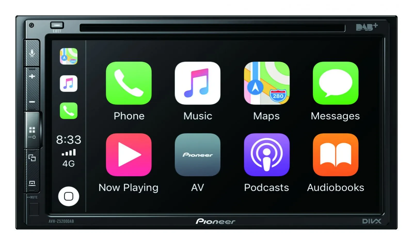 Автомагнитола Pioneer AVH-Z5200DAB 2-DIN CD/DVD/MP3, сенсорный экран, DAB, Bluetooth