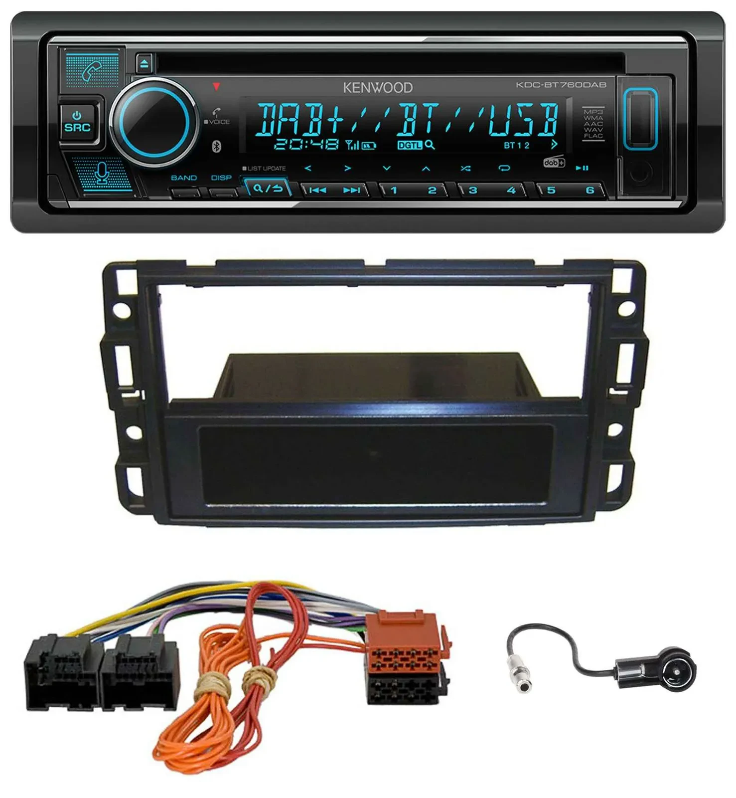 Kenwood MP3 Bluetooth DAB USB CD Autoradio für Cadillac BLS (2006-2010)