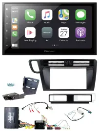 Pioneer Lenkrad Bluetooth DAB 2DIN USB Autoradio für Audi Q5 8R 08-17 Infoadapte